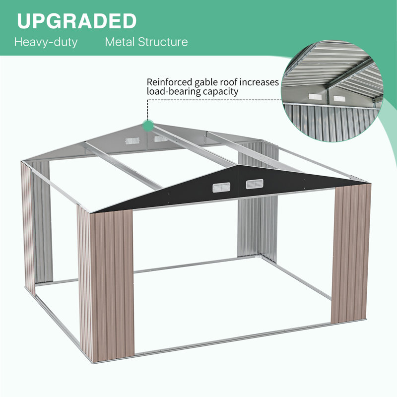 10 Ft. W X 12 Ft. D Metal Storage Shed