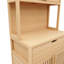 Armoire de rangement en bambou à double porte de 72 pieds de hauteur, couleur bois, double capacité