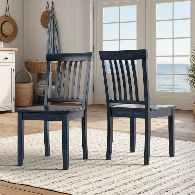 Alexa-Mae 17.15'' H Solid Wood Side Chair, Antique Denim