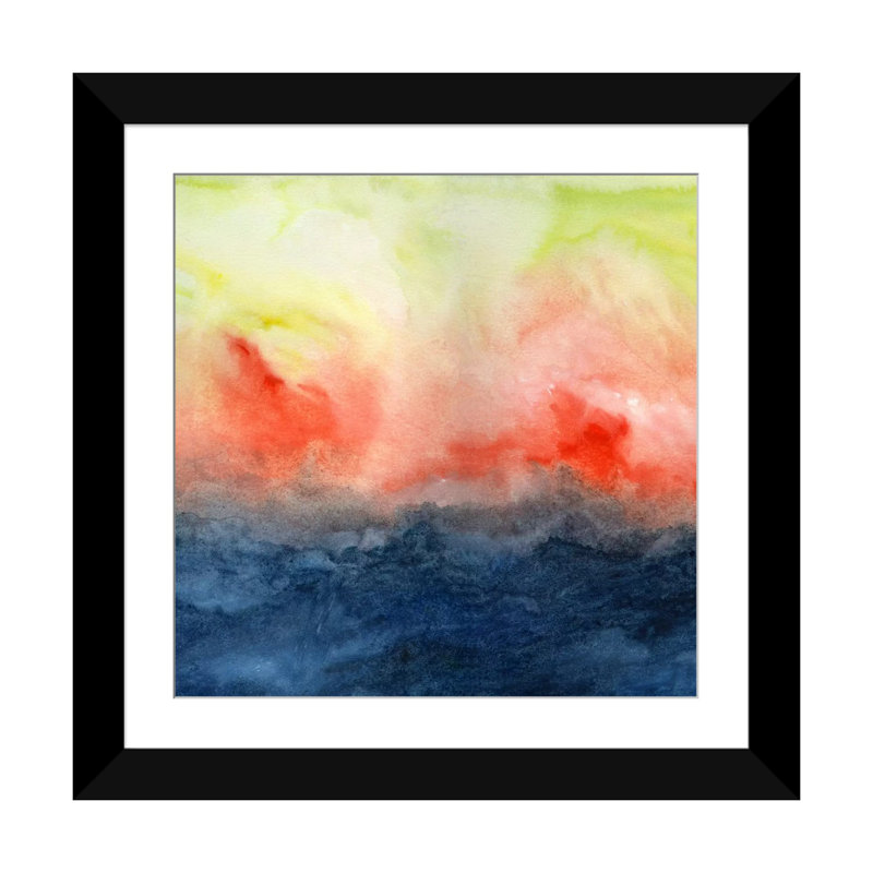 «Brush Fire», reproduction d'art sur toile, H 24 po x l 24 po x P 1 po, Papier beaux-arts encadré noir, Blanc