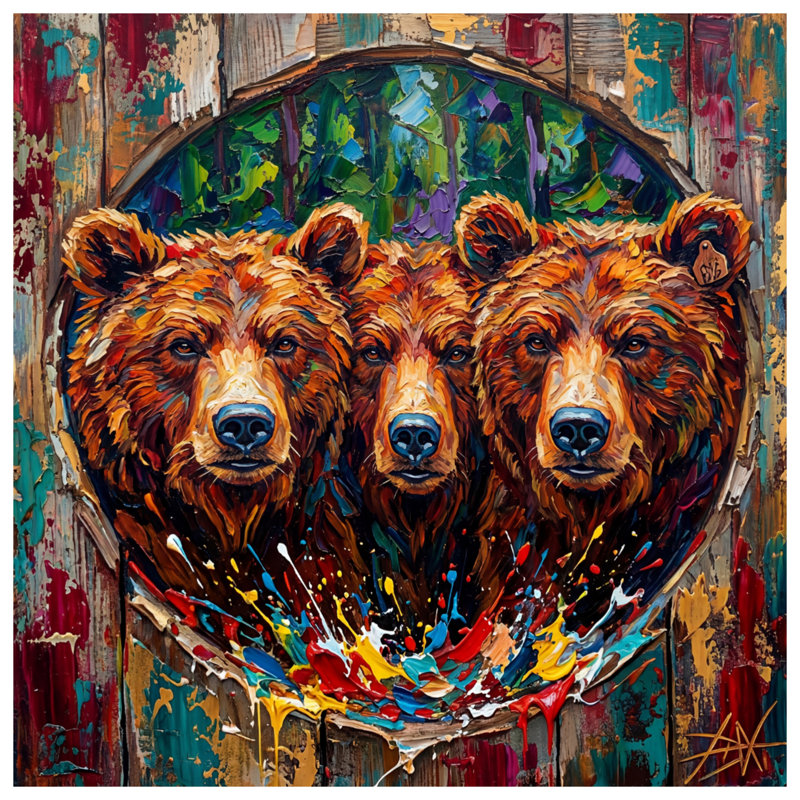 Housses de couette Three Brown Bears, Queen