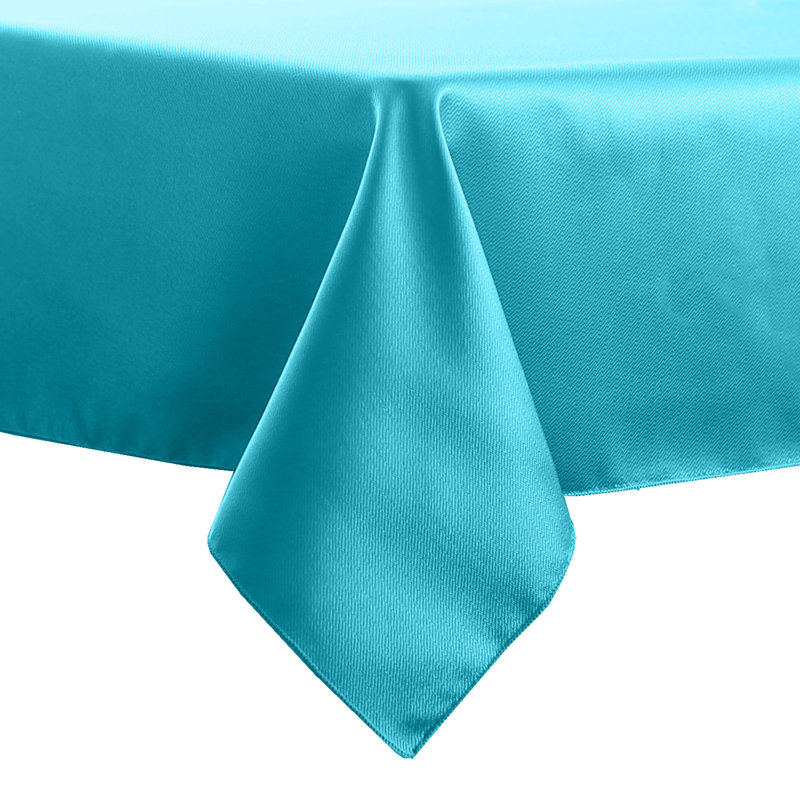 Ultimate Textile Herringbone - Fandango Tablecloth, Turquoise Blue, 1, 58" Square