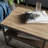Modern Coffee Table with Metal Legs, Walnut & Black, 43.5 x 18.5 x 20.5 inches | 100% Melamine Coated Particle Board, Thickness: 0.7 inches | Industrial Design, Perfect for Living Room & Contemporary Spaces-314061717-314061706