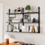 3 tablettes murales en bois massif, présentoir à décor moderne pour chambre à coucher, salle de bain, cuisine, salon