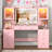 62" Vanity Desk With Lighted Mirror, Tempered Glass Top, Power Outlet, 9 Drawers, And 2 RGB Lighted Cabinet-164565412-135534408