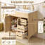 Meuble-lavabo avec lavabo, 2 portes, 3 tiroirs et tablette ajustable