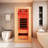Erommy 1 - Person Infrared Sauna With Red Light Therapy, Home Sauna With Tempered Glass Door, Led Light And Bluetooth Speaker, Hemlock