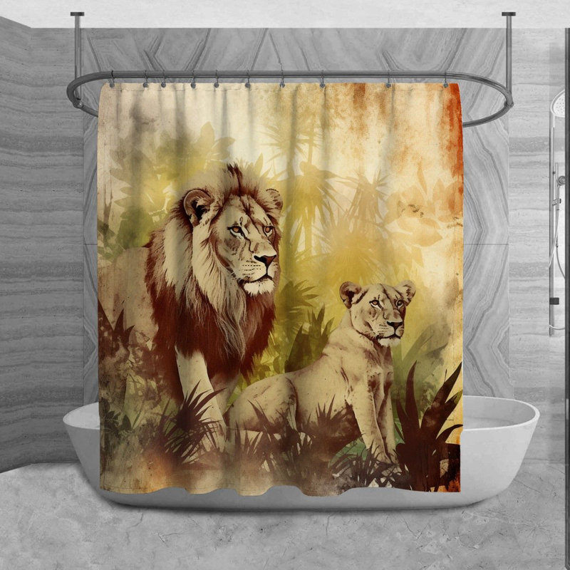 Décoration de salle de bain Lion, H 93 po x l 70 po x P 6 po