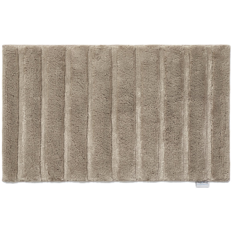 Dithusan Stripe Bamboo Bath Mat, Brown, 80cm L x 50cm W