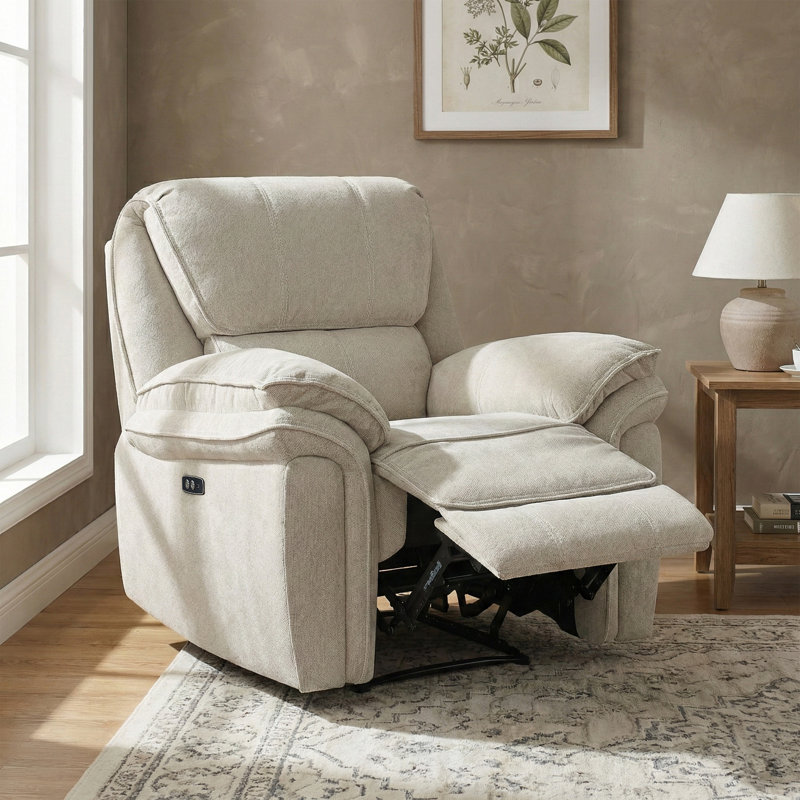Coomer 97cm Wide Standard Recliner, Beige