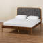 Lit plateforme très grand en tissu gris foncé classique et traditionnel Maurice-1964059979