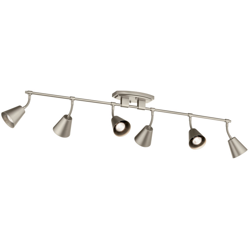 Rail d'éclairage Kichler 6Lt, Nickel satiné