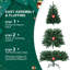 Arbre de Noël de 7,5 pi avec fil mémoire, arbre articulé de 1200 pointes, assemblage rapide et sans effort pour les pointes festives intérieures, branches en fil artificiel, festivités d'installation-1977718902