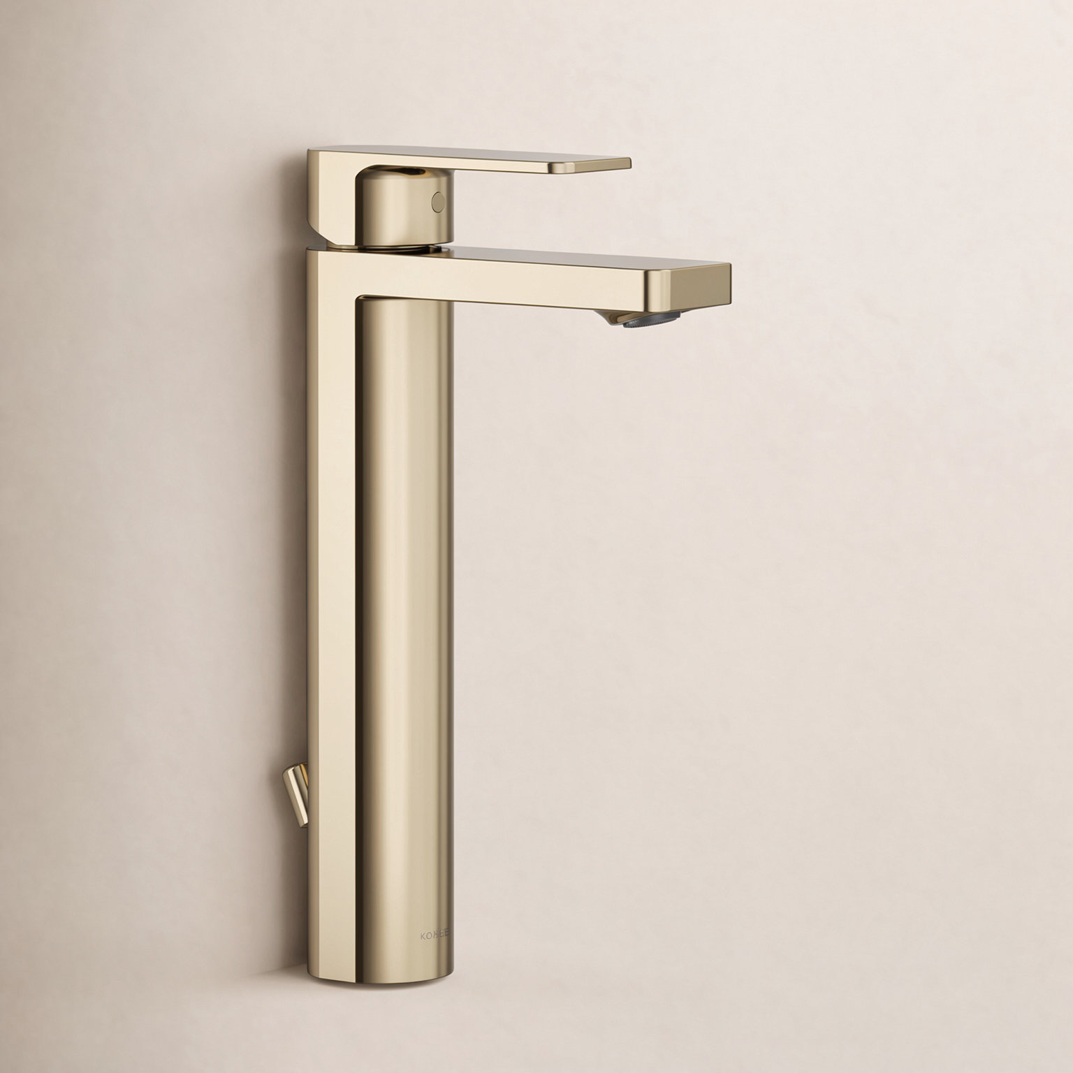 Parallel Tall Single-Handle Bathroom Faucet, Gray, 0.5