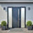 Garden Planter Set of 2 Anthracite Cold-Rolled Steel-175661328-175661343-175661342