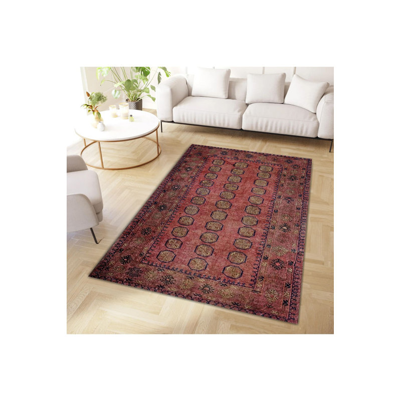 Tapis multicolore à motifs lavables, Rectangle 3 pi 3 po x 4 pi 11 po 
