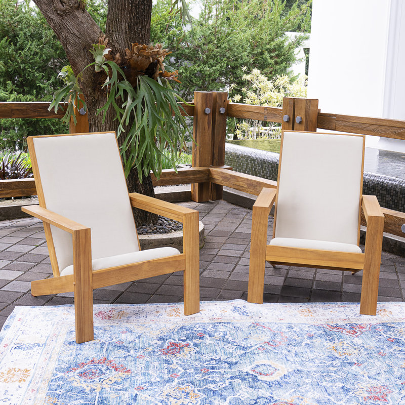 Hodgkins Teak Outdoor Adirondack Chair (Set of 2)