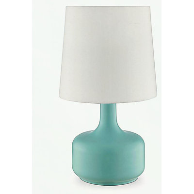 17.25" Tall "Cheru" Modern Mid-Century Touch On Table Lamp, Powder Green