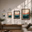 Layered Horizons Minimalist - Framed Print-1735246489-1735246501