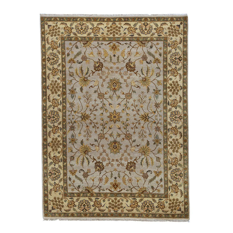 Tapis oriental brun / beige noué à la main