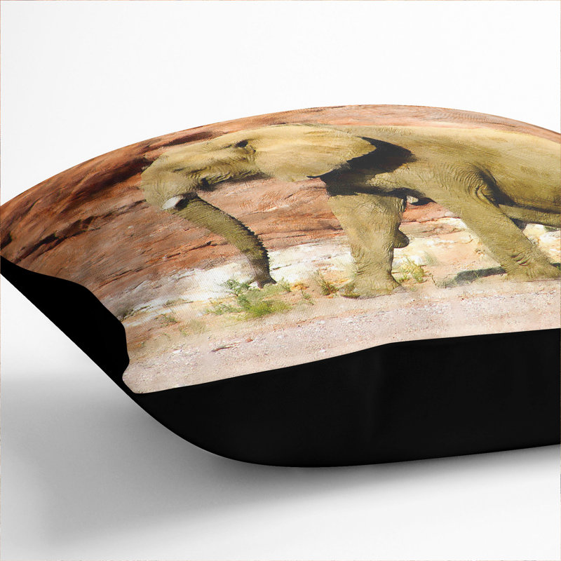 Square Cushion, Black, 40cm H x 40cm W x 15cm D