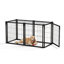 Cage pour chien de 47,2 po pour petits chiens de taille moyenne, parc pour chiots avec dessus, cage pour animaux de compagnie, intérieur, noir.-1975391650