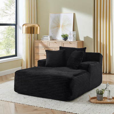 Méridienne simple avec paresseux, sans assemblage, fabriquée en tissu de velours