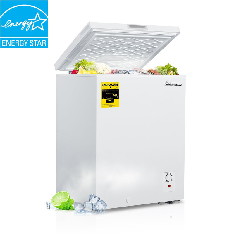 5 Cubic Feet Garage Ready Chest Freezer with Adjustable Temperature Controls