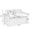 Loveseats Sofa Bed With Pull-Out Bed,Adjsutable Back-Black