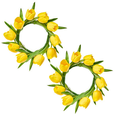 Anneau de bougie 11 "Pu Tulip