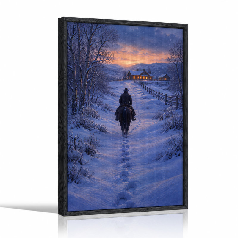 Art mural sur toile, "Horseback Rider", H 48 po x l 36 po