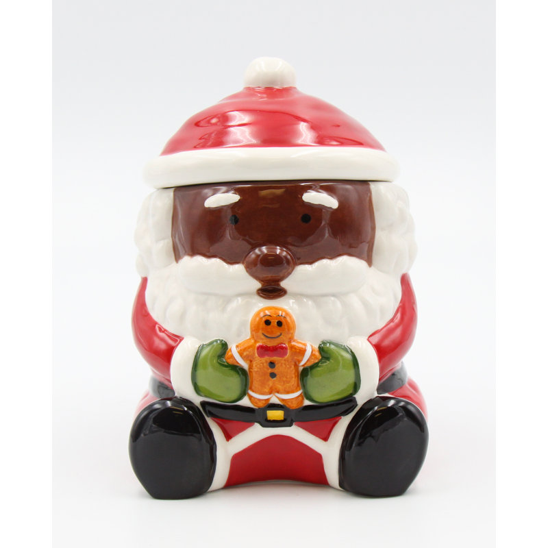 Figurine de boîte de bonbons afro-américains Santa