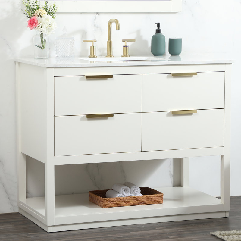 Ensemble de meuble-lavabo simple 42 po Felicity, Blanc