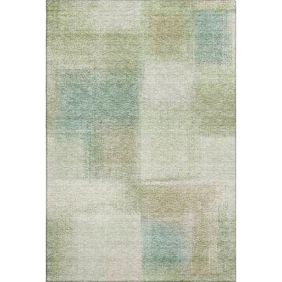 Premium Machine Washable Tweedy Aloe Rug