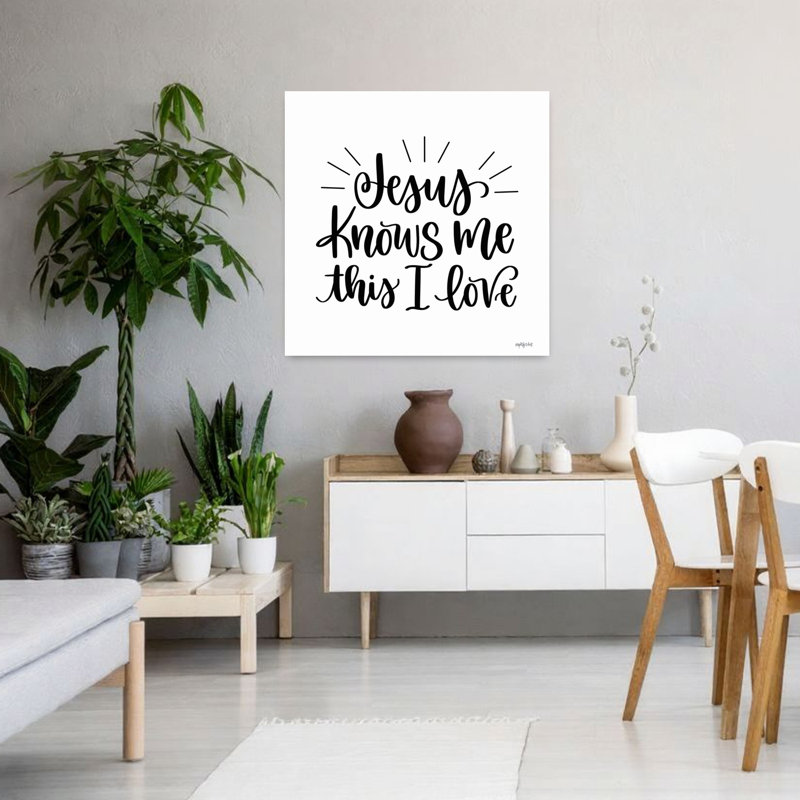 «Jesus Knows Me», art contemporain abstrait, H 36 po x l 36 po