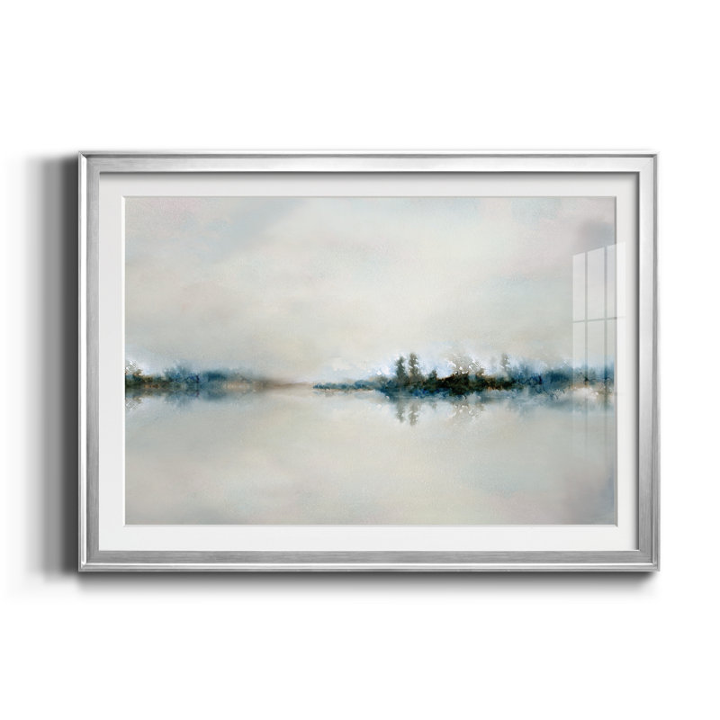 Calm Morning - Reproduction d'art sur papier encadrée, H 18,5 po x l 24,5 po x P 1,5 po, Argent