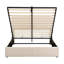Lit plateforme tapissier avec rangement hydraulique beige - Options pratiques pour grand lit-616551473-616551476