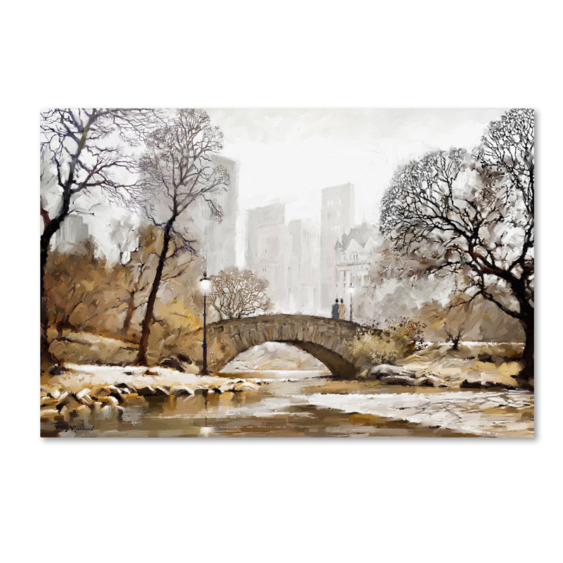 Armand 'Gapstow Bridge' Print on Canvas, 12" H x 19" W x 2" D