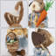 Ensemble de 2 figurines de lapin de Pâques 13 po, décorations de table de printemps, couple de lapin de paille rustique avec carotte, statues de lapin en sisal pour table bureau à domicile cuisine maison de campagne