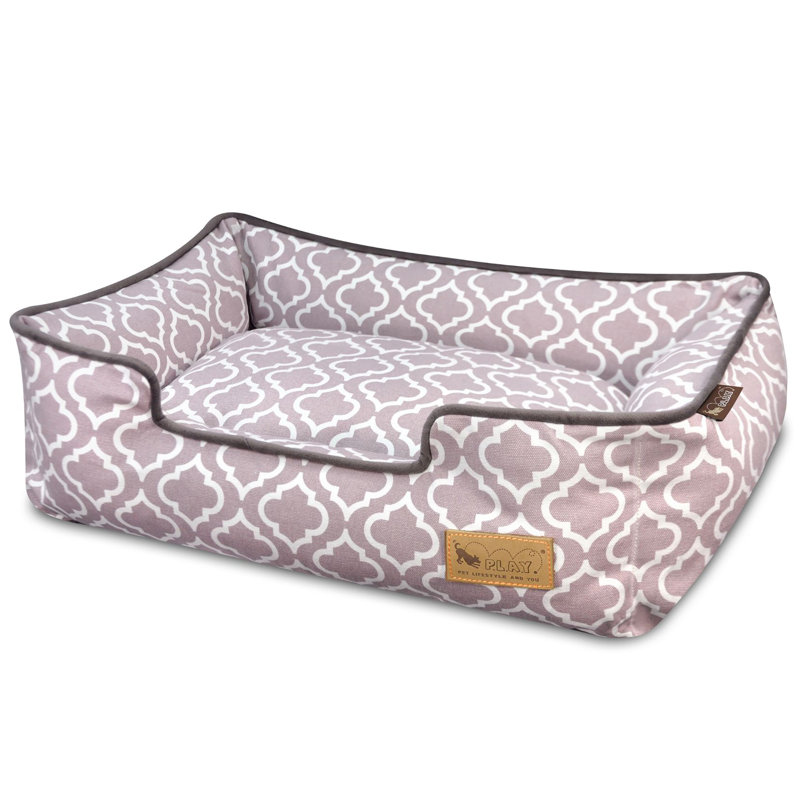 Lit pour chien marocain , Petit (l 24 po x P 19 po x H 7 po), Frêne