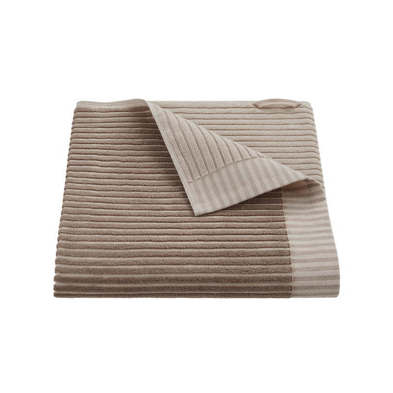 Branden Bath Towel, Sculpted Stripe Tan