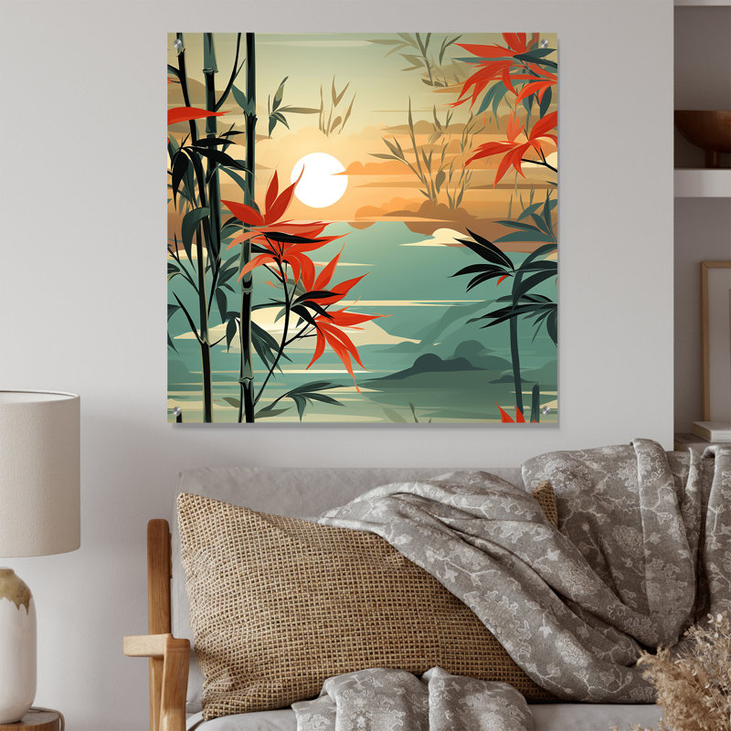 Armine - art mural abstrait en acrylique, H 36 po x l 36 po