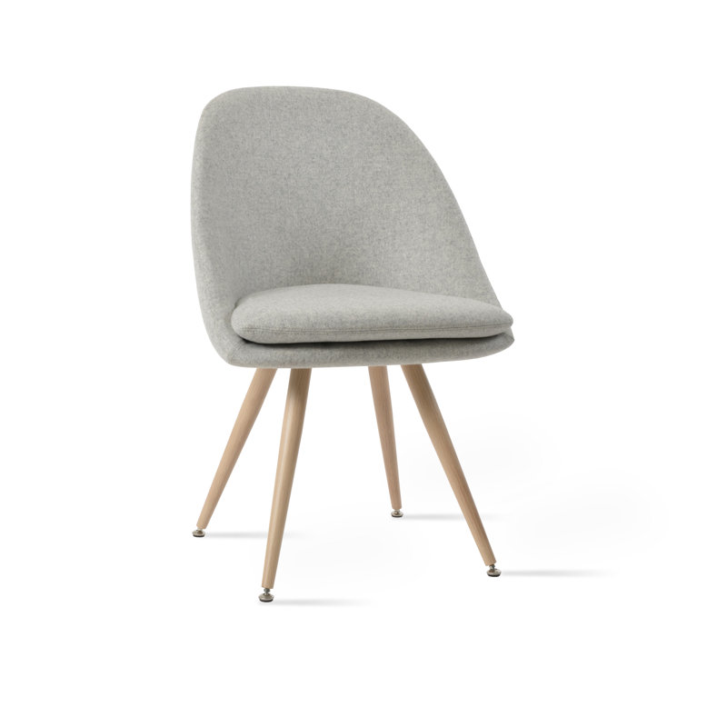 Chaise d'appoint Avanos Star, Blanc, Noyer