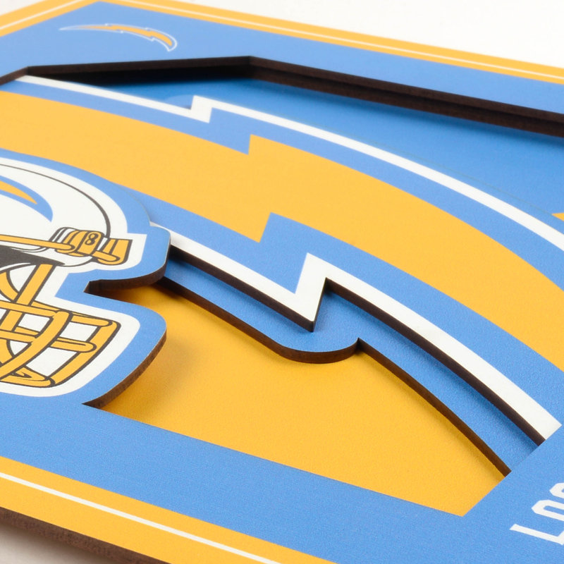 NFL 3D Logo Series Wall Art - 12x12, Los Angeles Chargers