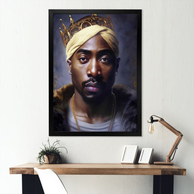 Célébrité Tupac King Of Rap I - art mural sur toile Celebrity