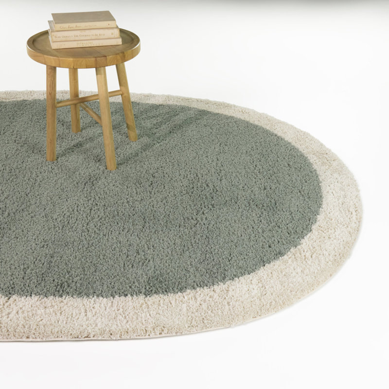 Tapis bleu Odelle, Bleu, Ovale 6 pi 7 po x 9 pi