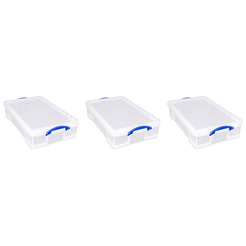  33L Storage Container w/Snap Lid & Clip Lock Handle, 3 Pack