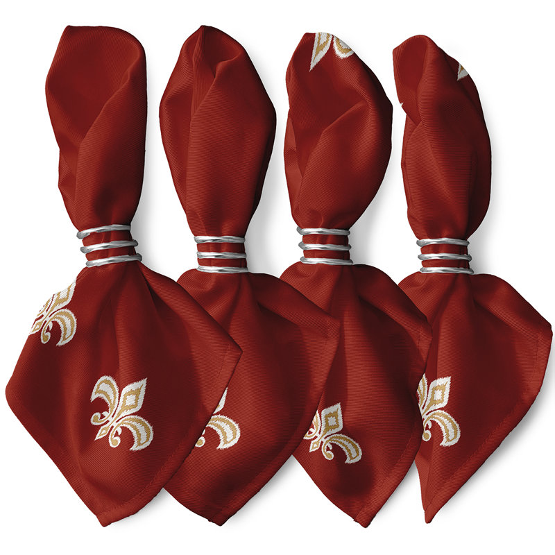 Cito Fleur de Lis Napkins, Red