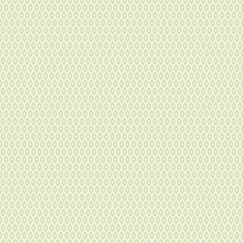 Tiny Ogee - Charcoal 10m Wallpaper, Green Geometric