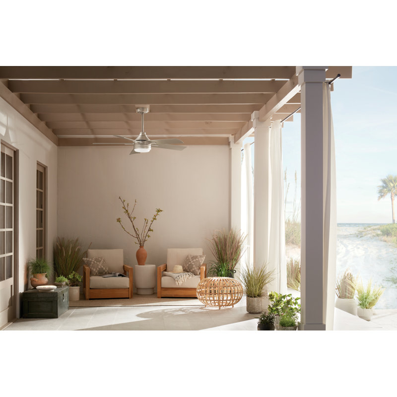 52'' Ceiling Fan with LED Lights, Brushed Nickel